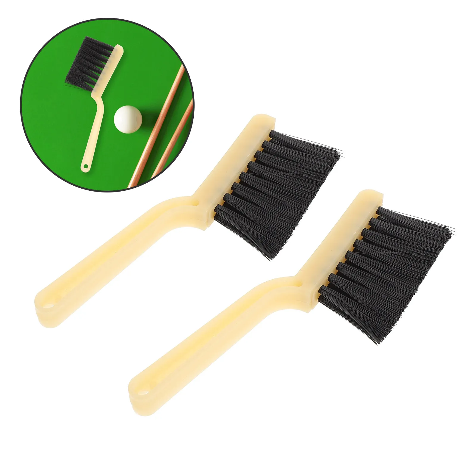 

2Pcs Billiards Cleaning Brush Set Premium Soft Bristles Protects Felt Ergonomic Comfort Grip Portable Pool Table Cleaner Pool