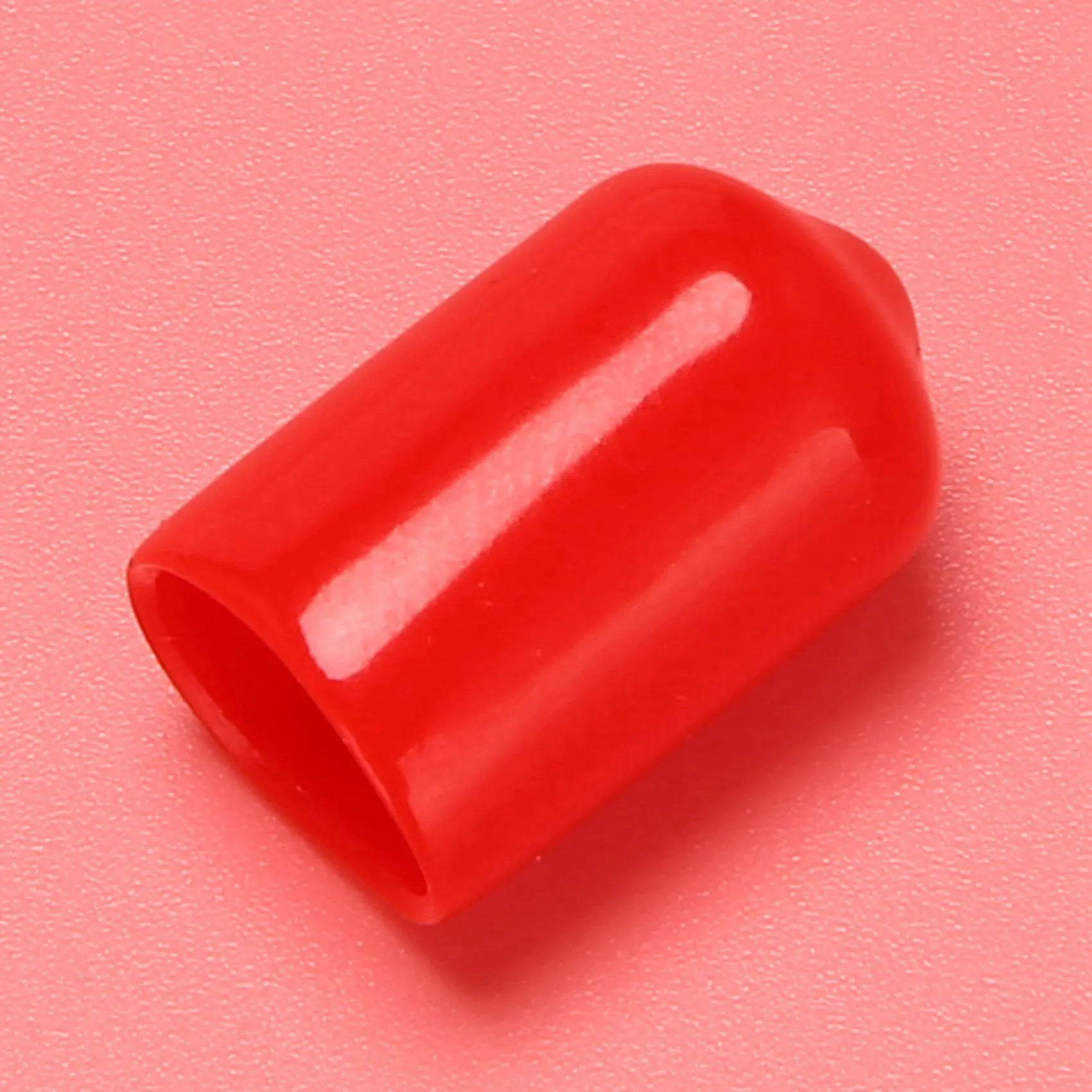 A93E-200Pcs Rubber End Caps 9.5Mm ID PVC Round Tube Bolt Cap Cover Screw Thread Protectors Red