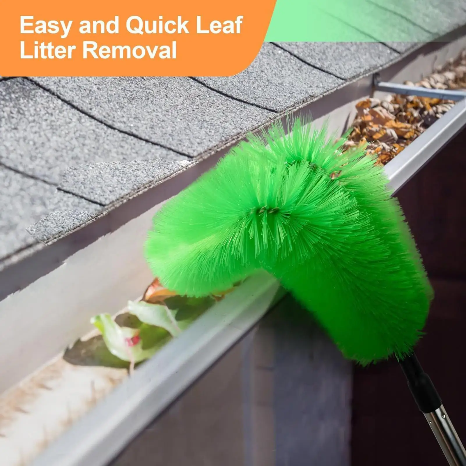 

Gutter Cleaner Tool No-Climbing Ergonomic Telescopic Gutter Cleaner Tool From Ground For Branches Debris Sand Garden Farmhouse