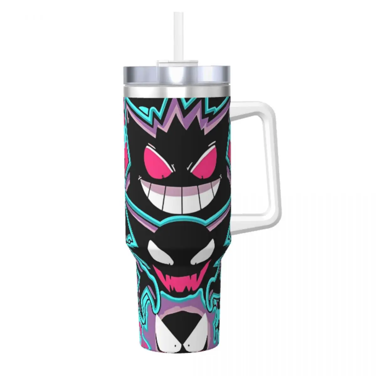 

Stainless Steel Tumbler Pokemon Gengar Cartoon Thermal Mug Anime Game Portable Cold and Hot Car Mugs Travel Design Water Bottle