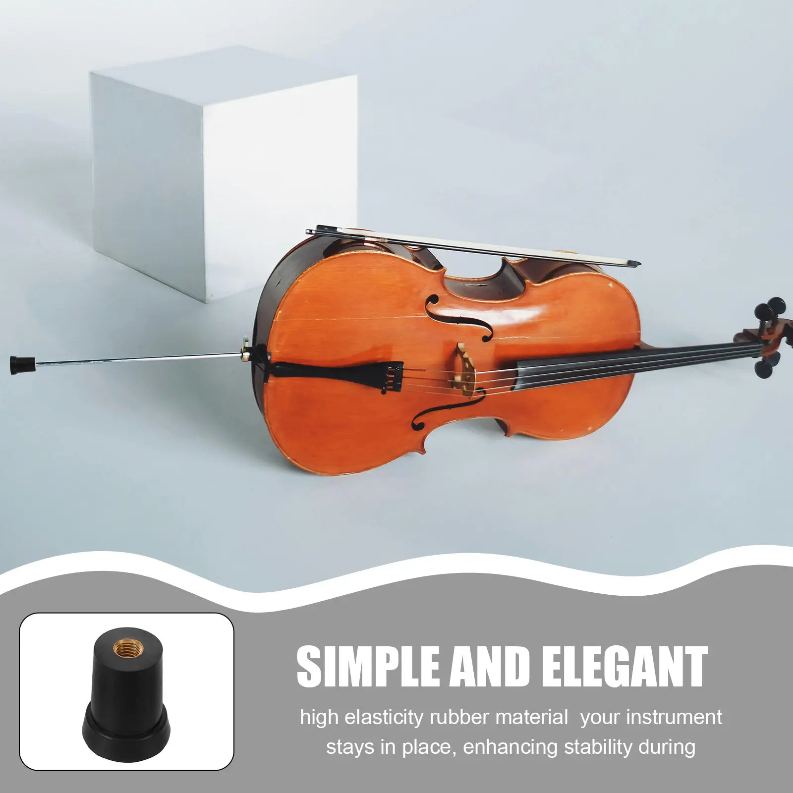 Double Bass Endpin Rubber Tips Black 10Mm Shock Absorbing Anti Slip Caps Protection for Cello Practice Performance