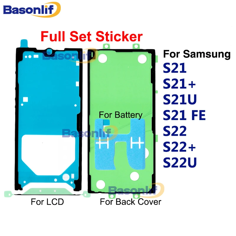 

Для Samsung Galaxy S22 S22+ S22U S21+ S21FE S21 Plus Ultra FE передний ЖК-экран клейкая задняя крышка батарейного отсека наклейка замена