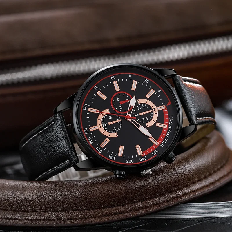 ساعة MAYZHISU للرجال موضة بولي Leather حزام من الجلد ساعات يد كوارتز رجالية عادية الأعمال ساعة رجالية ساعة Relogios Masculino