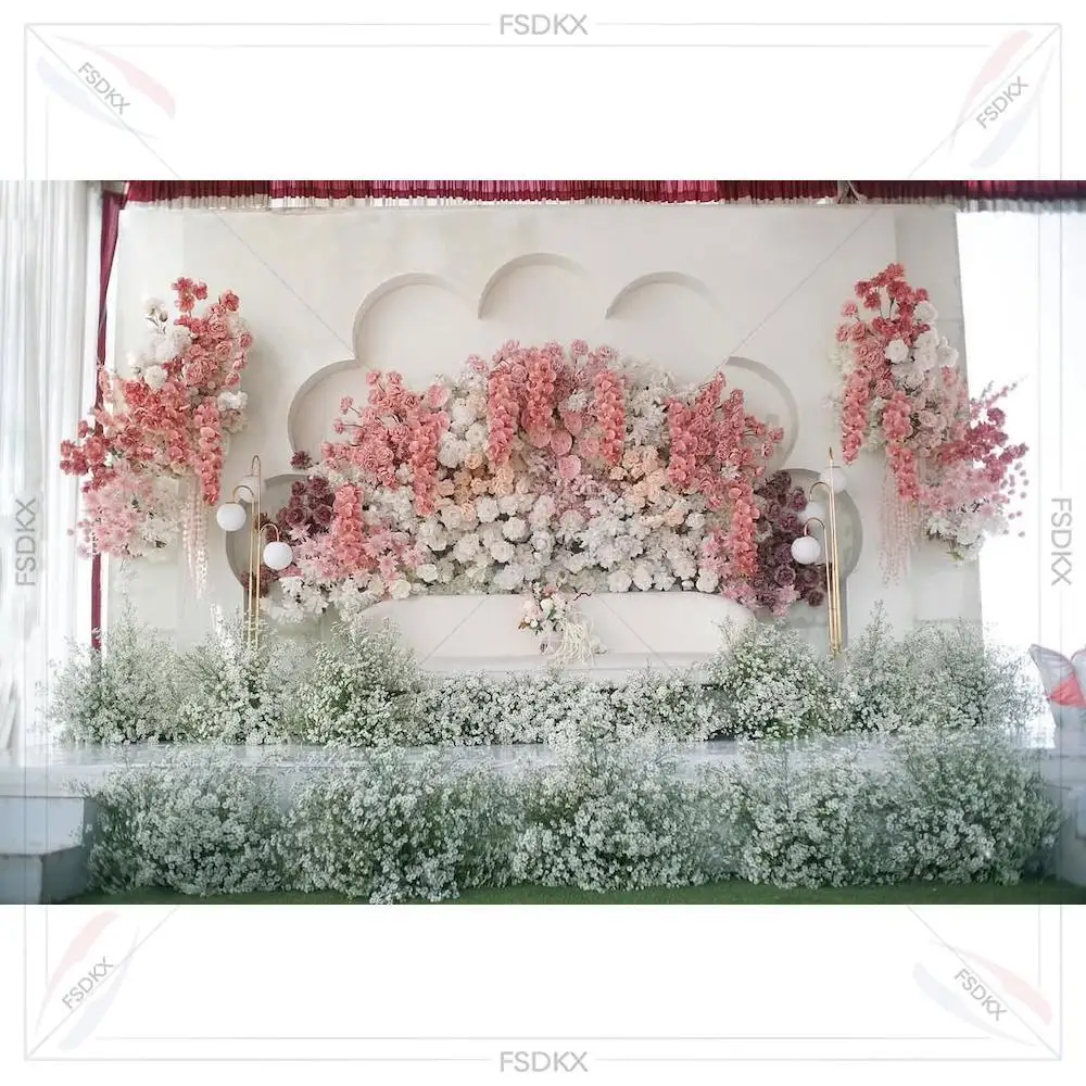 

Wholesale Customized Color Wedding PVC Arch Curve Backdrop Decoration Stand for