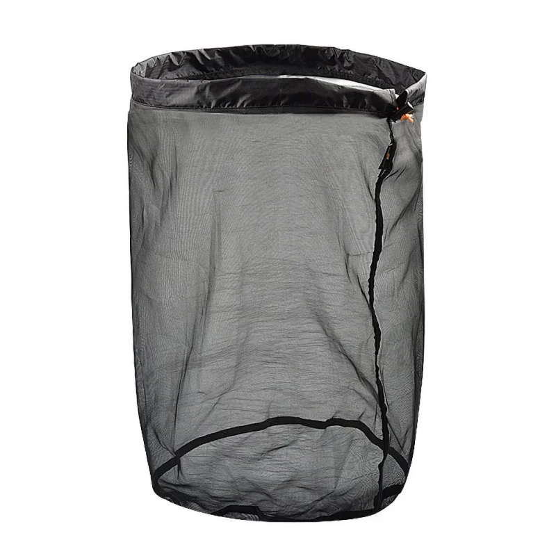 Outdoor Mesh Storage Ultralight Bag Drawstring Stuff Sack Camping Traveling Organizer Hiking Tool Accessories