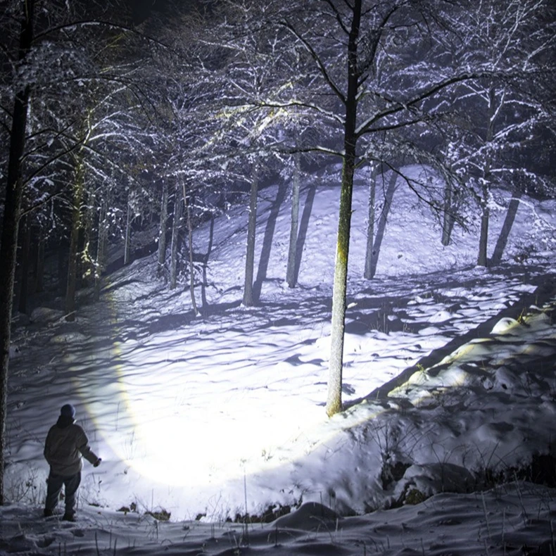 Lampada frontale ricaricabile USB Faro super luminoso Sensore di movimento 3 modalità di illuminazione Luci frontali zoomabili Lampada frontale