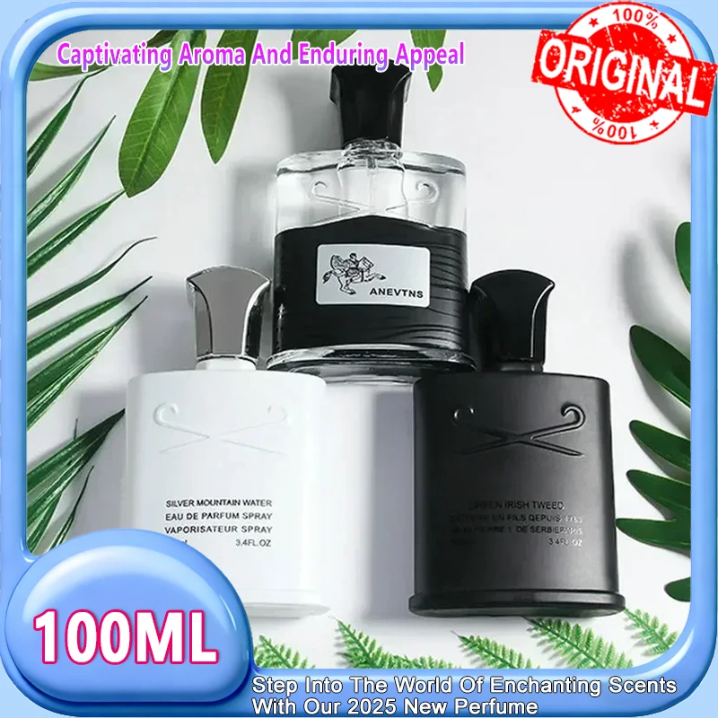 100ml marca De lujo refrescante luz hombres Perfume plata montaña agua Perfume Eau De Parfum encanto Colonia Mujer originales Spray