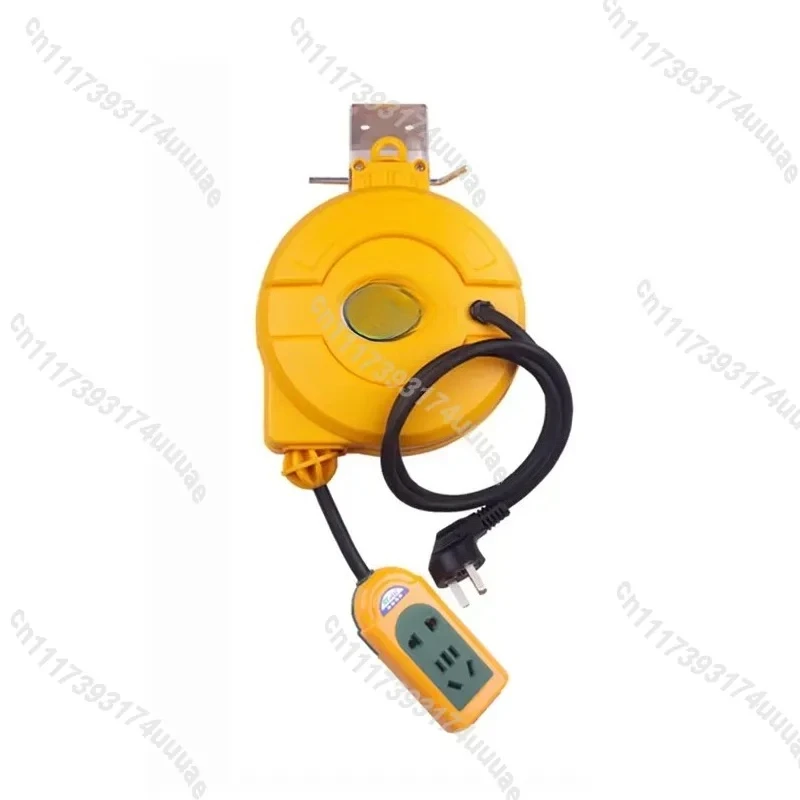 5M Heavy‑Duty Automatic Retractable Power Cable Reel, 3000W Electric Wire Drum Extension Cord Organizer for Tools