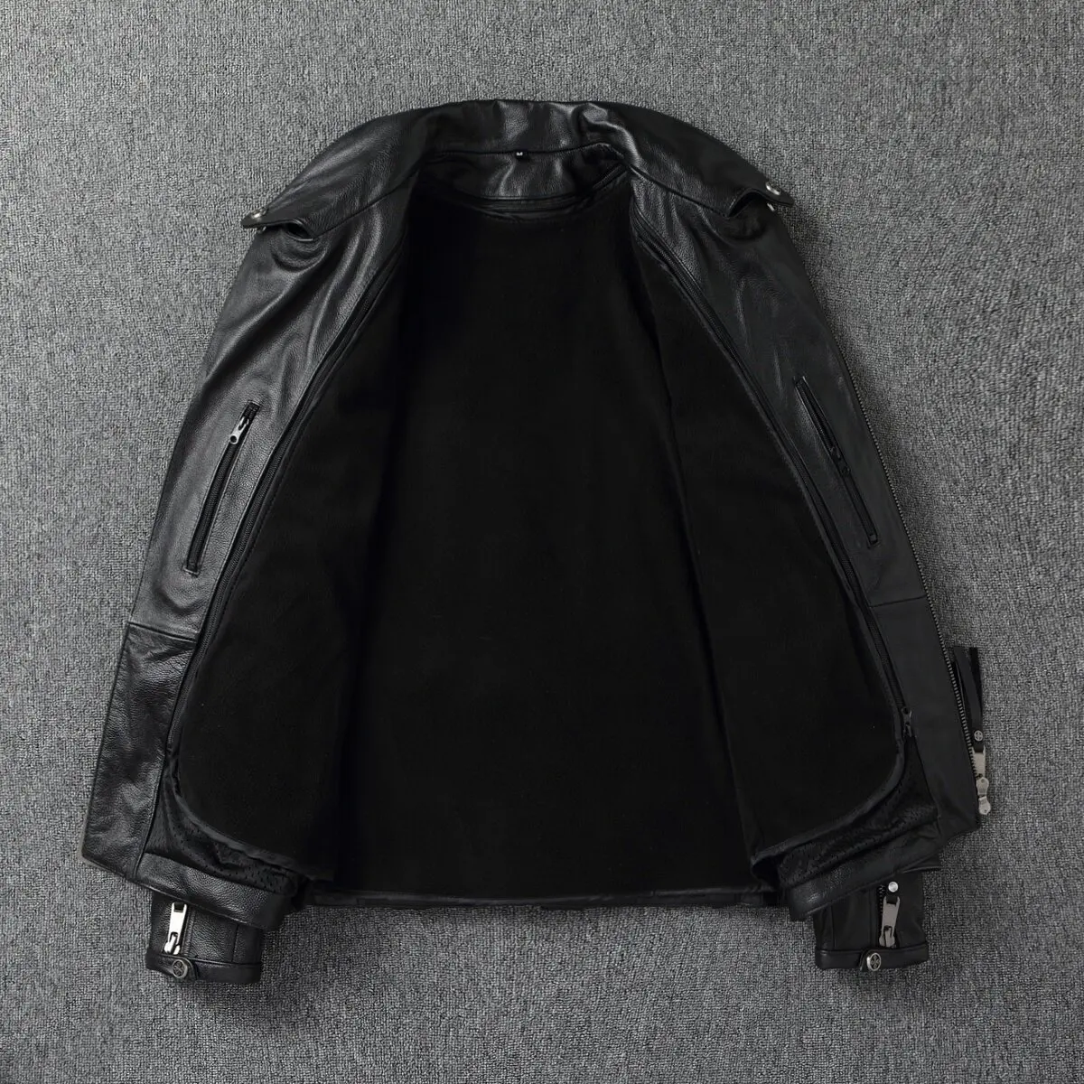 Men's Natural Leather Motorcycle Jacket Top Layer Causal Vintage Retro Moto Suit Leather Coat Dropshipping view 5