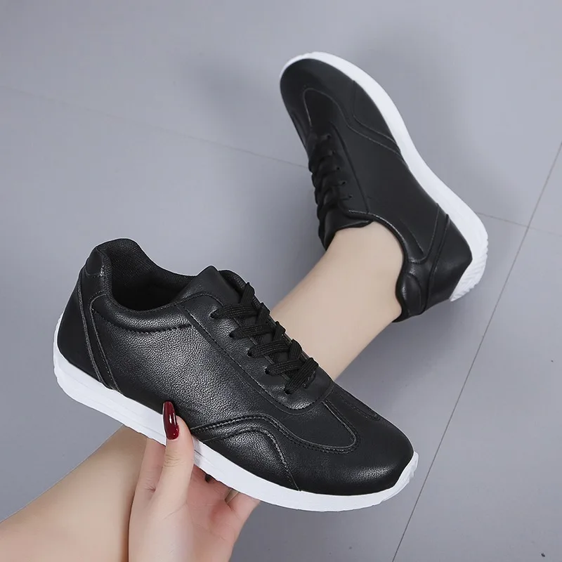 leather Sneakers Sports vulcanized shoes Comfortable Spring Sneakers Casual Shoes  Fashion School Tennis