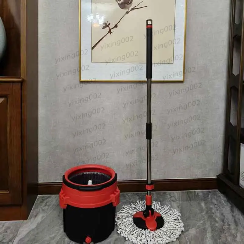 New Single Bucket Spin Mop Home Office Floor Mop with Dry Bucket Easy Clean Mop One Touch Washing