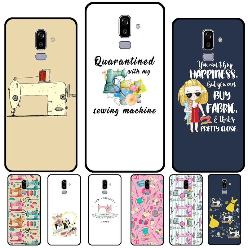 Sewing Machine Pattern For Samsung Galaxy J8 A9 A7 2018 A8 A6 J6 J4 Plus J1 J3 J5 J7 A3 A5 2016 2017 Phone Case