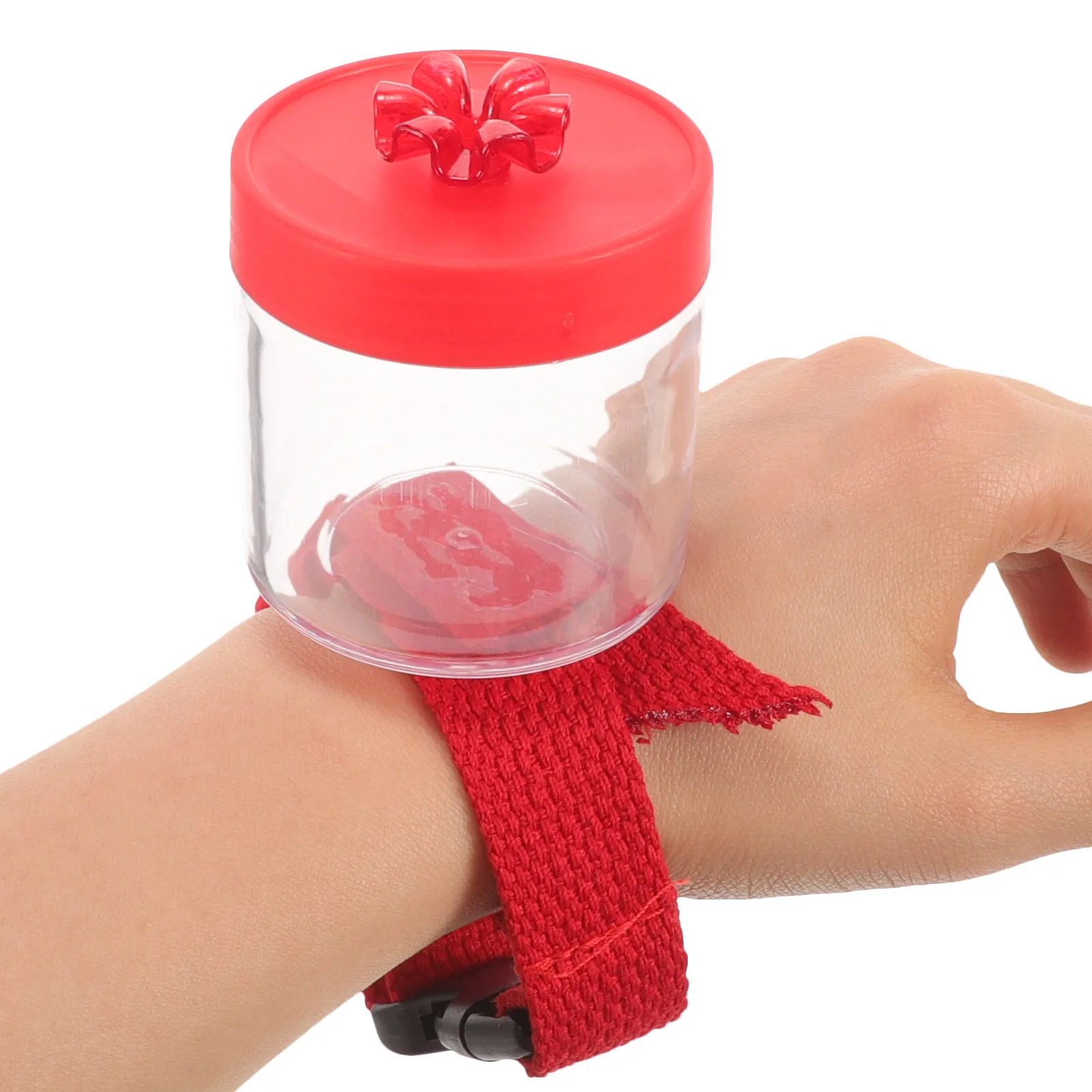 

Hummingbird Feeder Wrist Band Small Hand Held Portable Feeders Strap Plastic Unique
