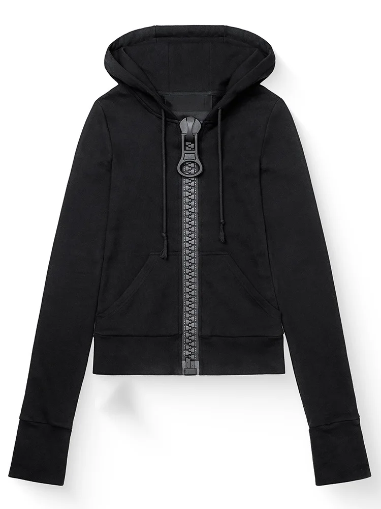 Übergroßer Hoodie für Damen Y2k Europäischer und Amerikanischer Retro-Stil Übergroßer Reißverschluss Harajuku Street Hip-Hop Lässiger Zipper-Sweatshirt Unisex – Detail 5