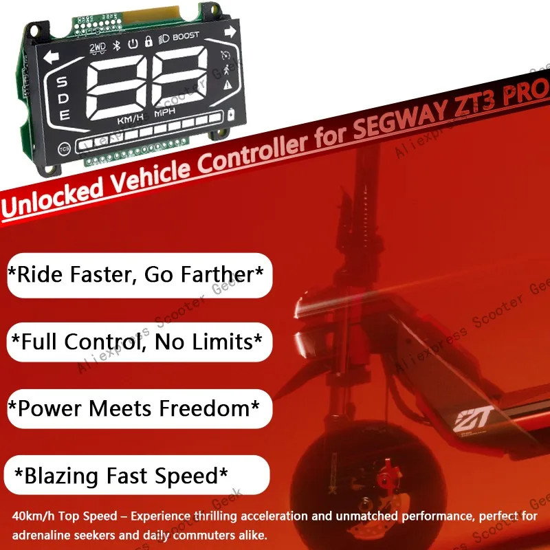 40 km/ساعة ZT3 PRO لوحة عرض التحكم في السيارة لـ Ninebot بواسطة Segway ZT3 PRO E D أجزاء وحدة تحكم سكوتر كهربائي VCU #3