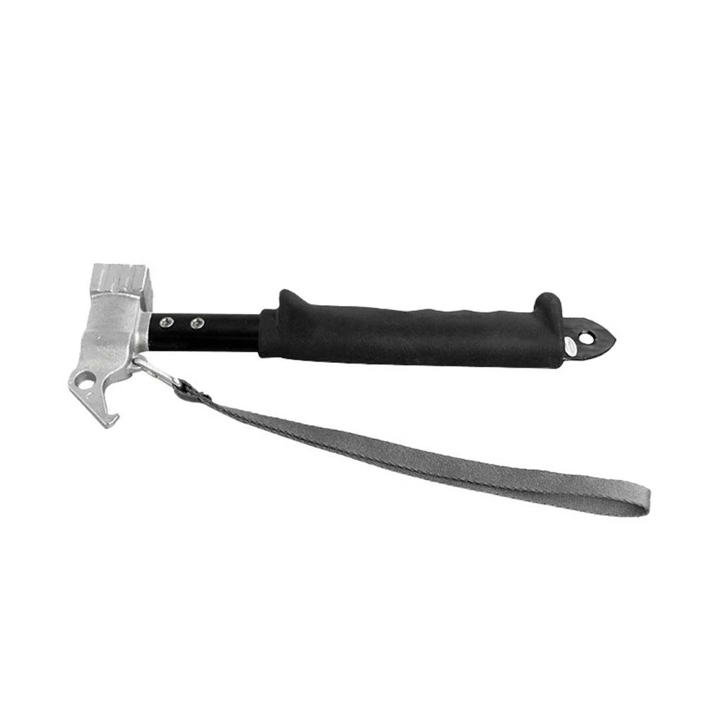 Marteau de piquet de Camping-maillet à poignée en caoutchouc avec fonction multi-outils avec extracteur pour tente, bâche et piquets coupe-vent survie en plein air
