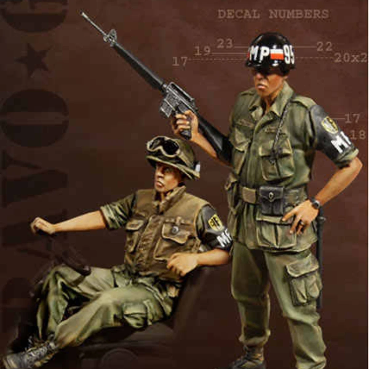 

Комплект неокрашенной модели из смолы 1/35, военная тема, война во Вьетнаме, военная полиция США в разобранном виде и неокрашенная GK, 1036R