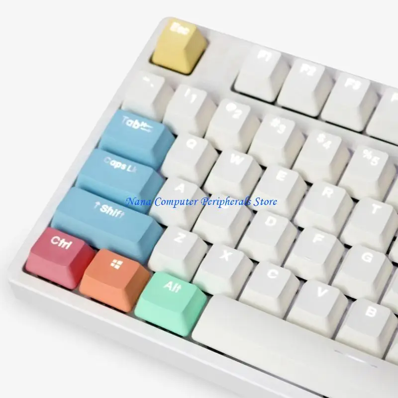 

F68C Gaming Keycaps Прочные PBT -клавиш для механической клавишной cherry MX Switch 108Key с двойной выстрелом клавиш с