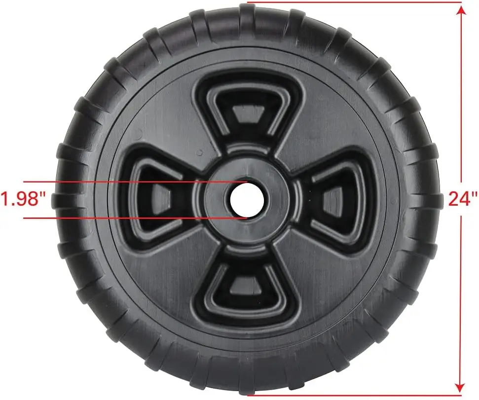 3005.3729 Heavy-Duty Plastic Roll-In Dock/Boat Lift Wheel - 24