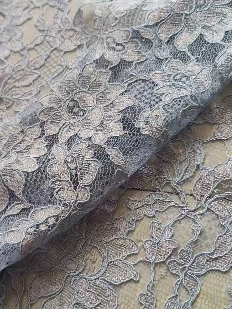 

Dry Blue Gold Tead Lace Trim Stage Fabric Clothing High-End Fabric Hollow out Design for DIY Home Fabric Art Decor