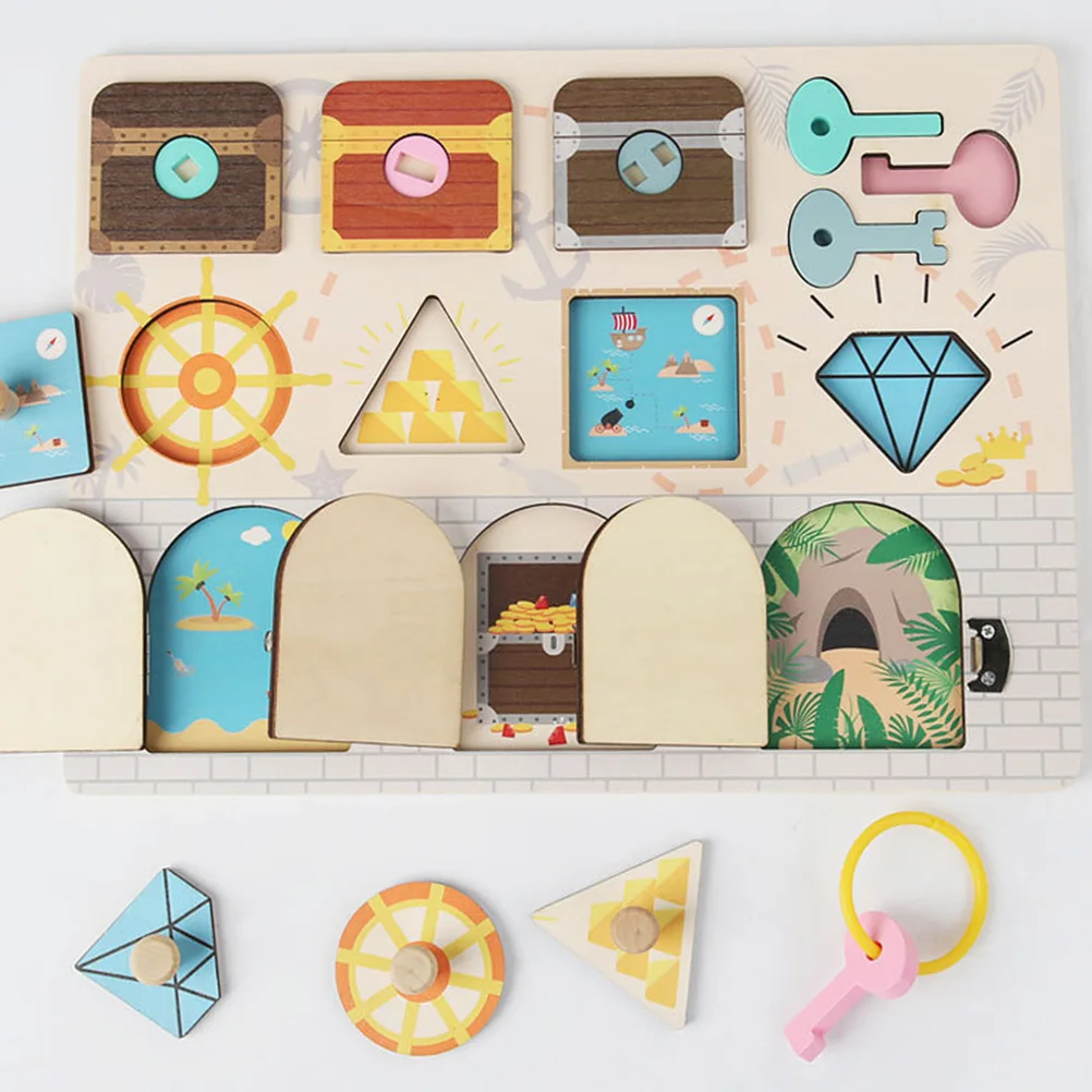 

Бизиборд, деревянный дверной шкафчик, сенсорная игрушка для малышей, Монтессори, детская развивающая игрушка, плавные края, решение проблемы