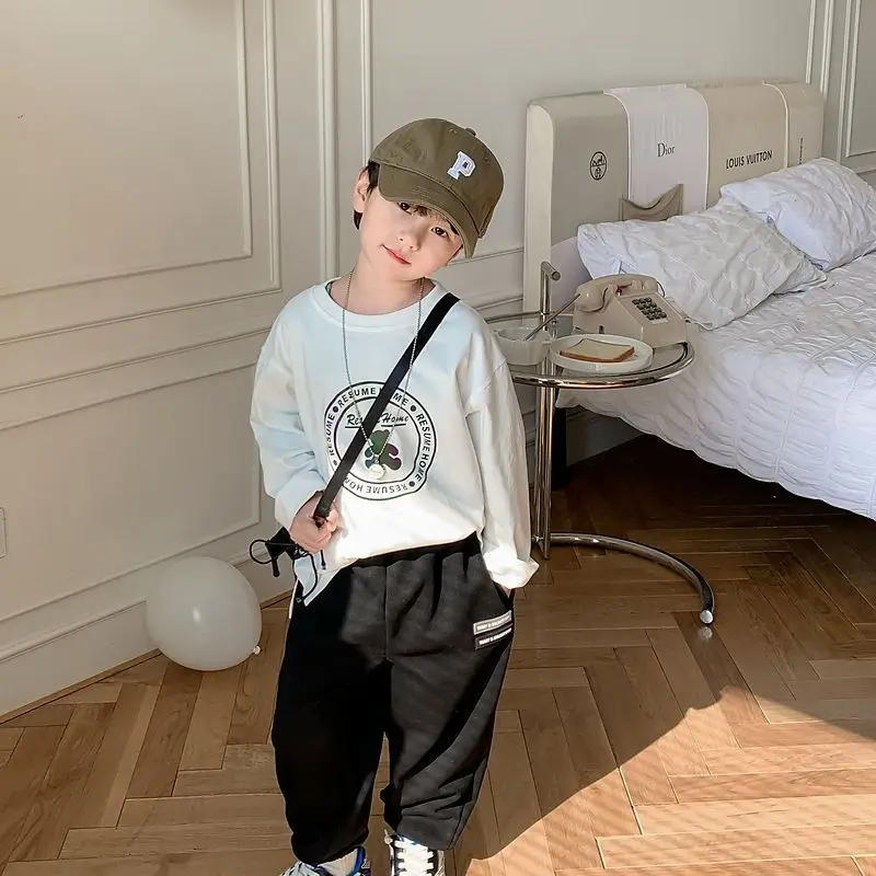 

Long-sleeved T-shirt Children's T-shirts Boy Child Tee Clothing Spring Autumn Clothes Boys Tshirt Graphic Outdoor Wear Boys' Top