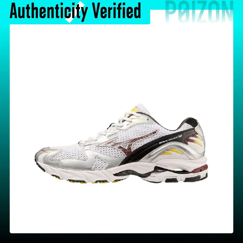 Mizuno Wave Rider 10 Running Shoes Unisex Low-top White/Red/Black D1GA210410