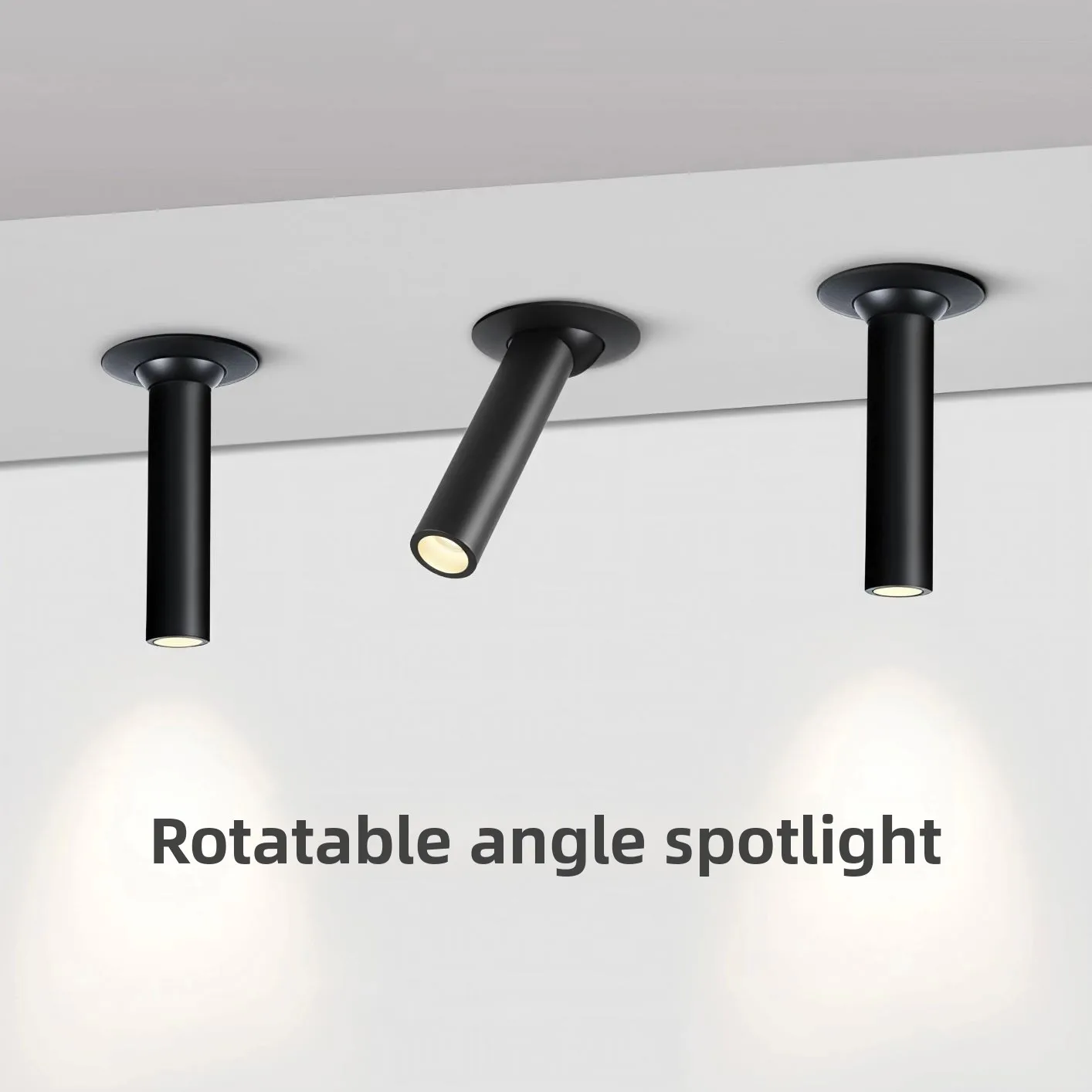 Modern 360 Degree Rotatable LED Recessed Spotlight Adjustable Angle Aluminum Alloy Downlight for Home Commercial Lighting