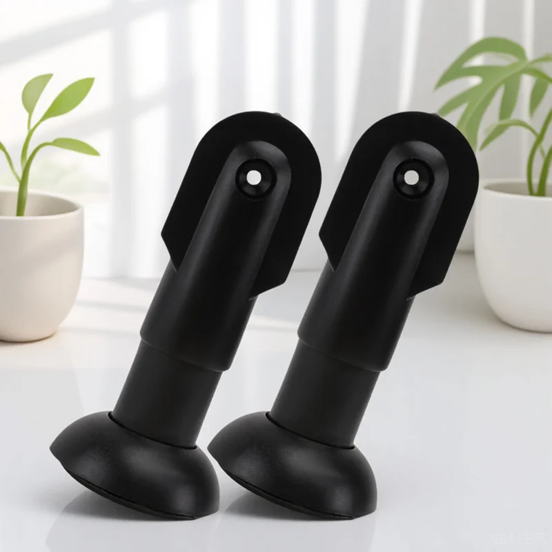 

2pcs Bathroom Partition Support Feet Plastic Adjustable Toilet Partition Rack Durable Restroom Fitting Corrosion Resistant