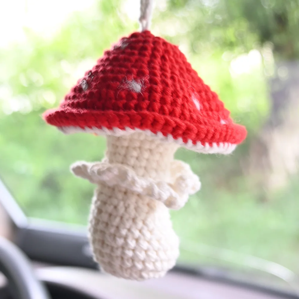 Handmade crocheted Csiperke Medál, Mesterséges Növény, autó Belföld rearview Tükör Cinkostárs, egyedi Adomány Eszme, haza Akasztás dekor