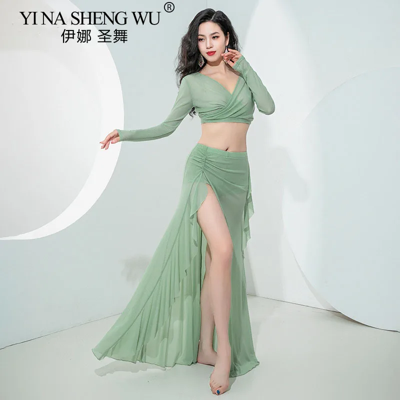 جديد أزياء الرقص الشرقي النساء ممارسة الرقص الشرقي الملابس أزياء الرقص الشرقي فريق الرقص 2 قطعة مجموعة للنساء المرحلة الزي