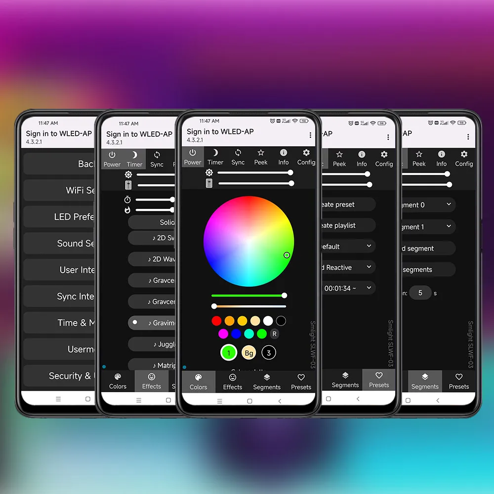 SMLIGHT A1-SLWF-03 WLED ESP32 Mic RGBIC pixel Controller LED Home Assistant Control WS2812B WS2811 WS2813 WS2815 striscia LED