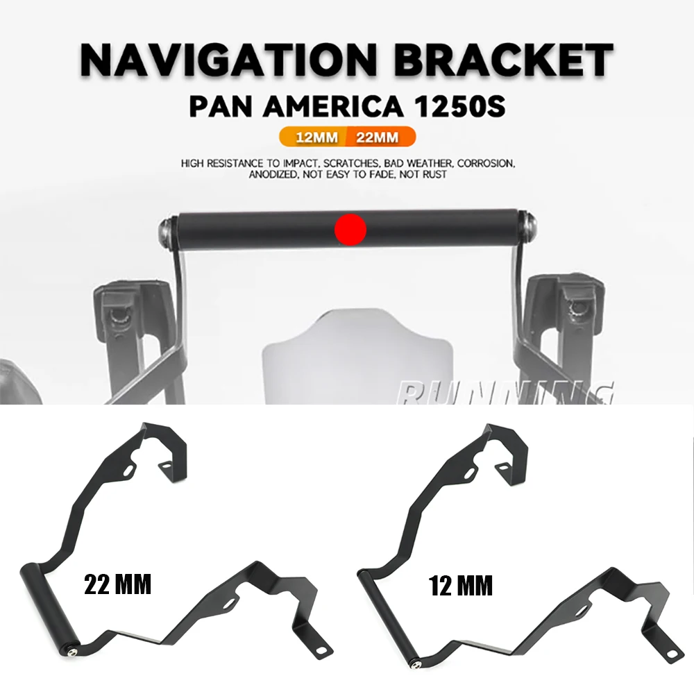 

PAN AMERICA 1250 S PA1250 S 2021 2022 Motorcycle Windshield Stand Holder Phone Mobile Phone GPS Navigation Plate Bracket