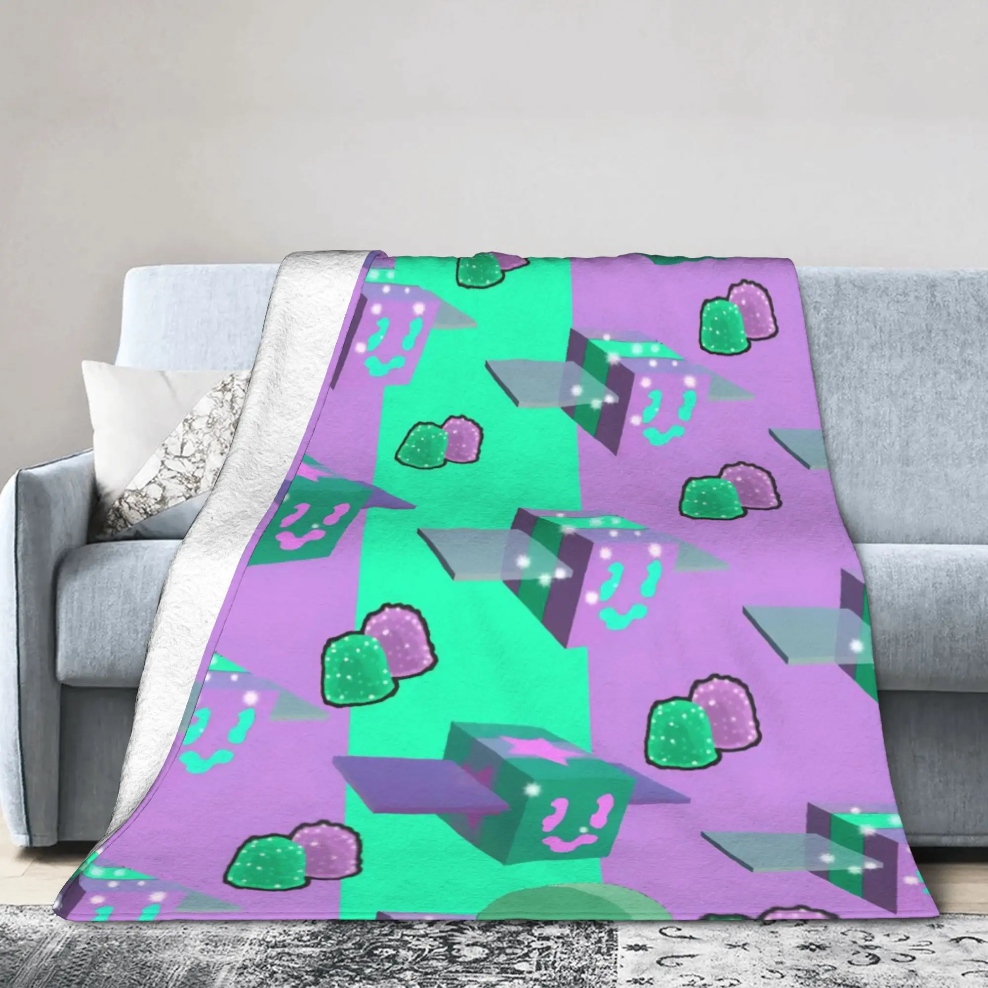 Bee Swarm Simulator BSS Game Blanket Cartoon Fuzzy Breathable Bedding Throw Blanket for Coverlet Autumn Winter Car