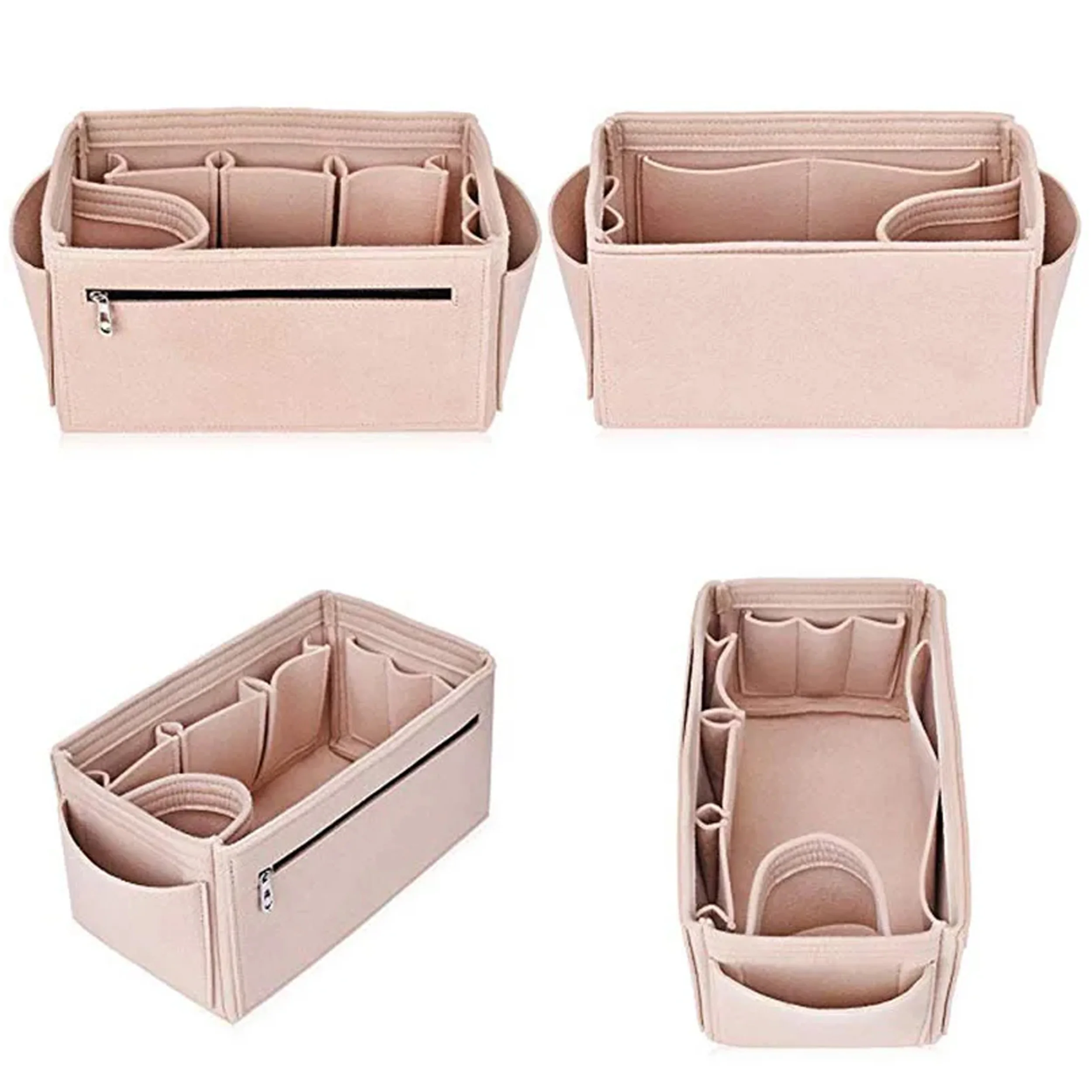 Make up Organizer Felt Cloth Handbag Organizer Insert Bag Travel Inner Purse Portable Cosmetic Bags Fits Speedy Neverfull