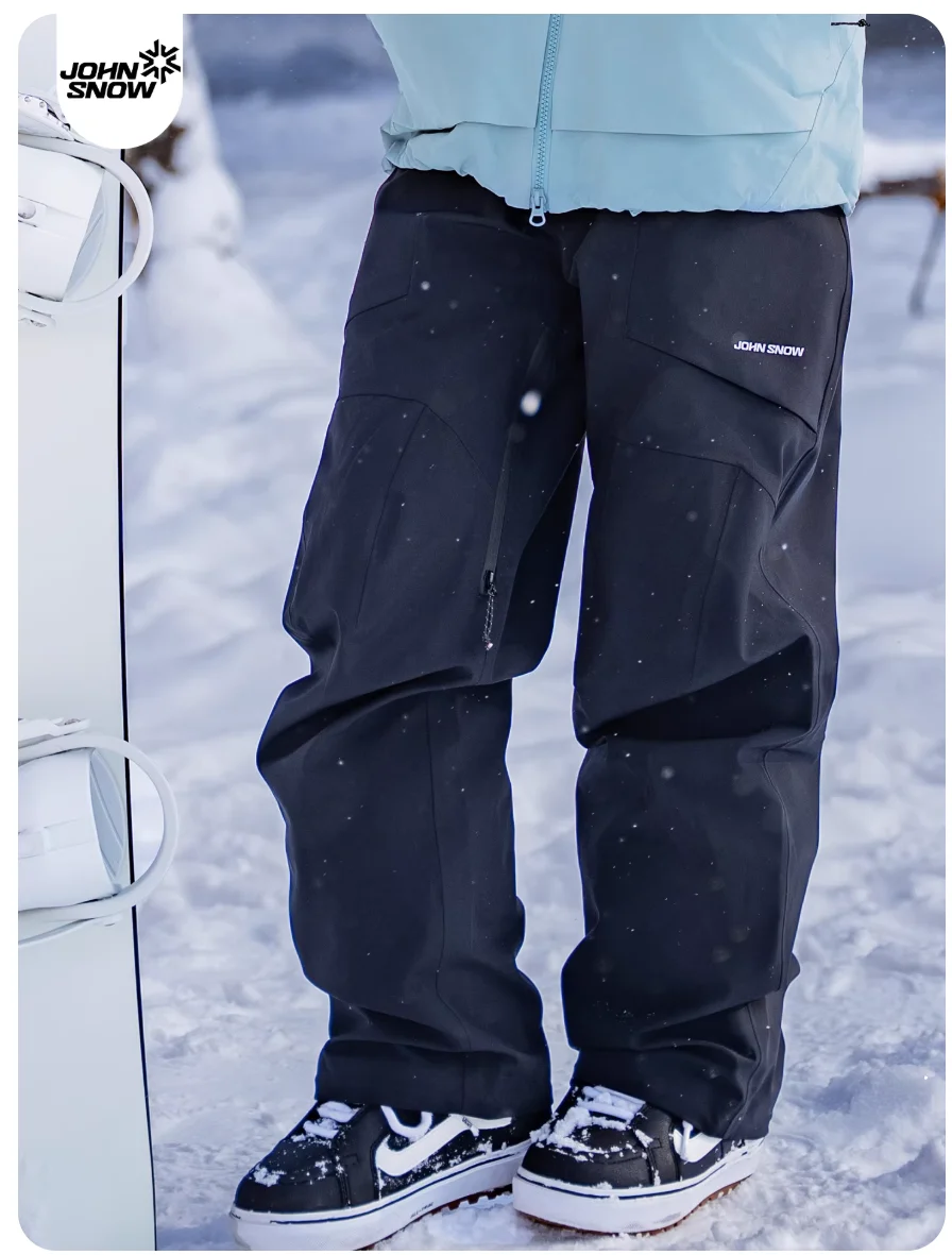 Gsou Snow 2025 Unisex 3L Hardshell Ski Pants with Fully Taped Seams Waterproof Windproof Snowboard Pants for Men & Women