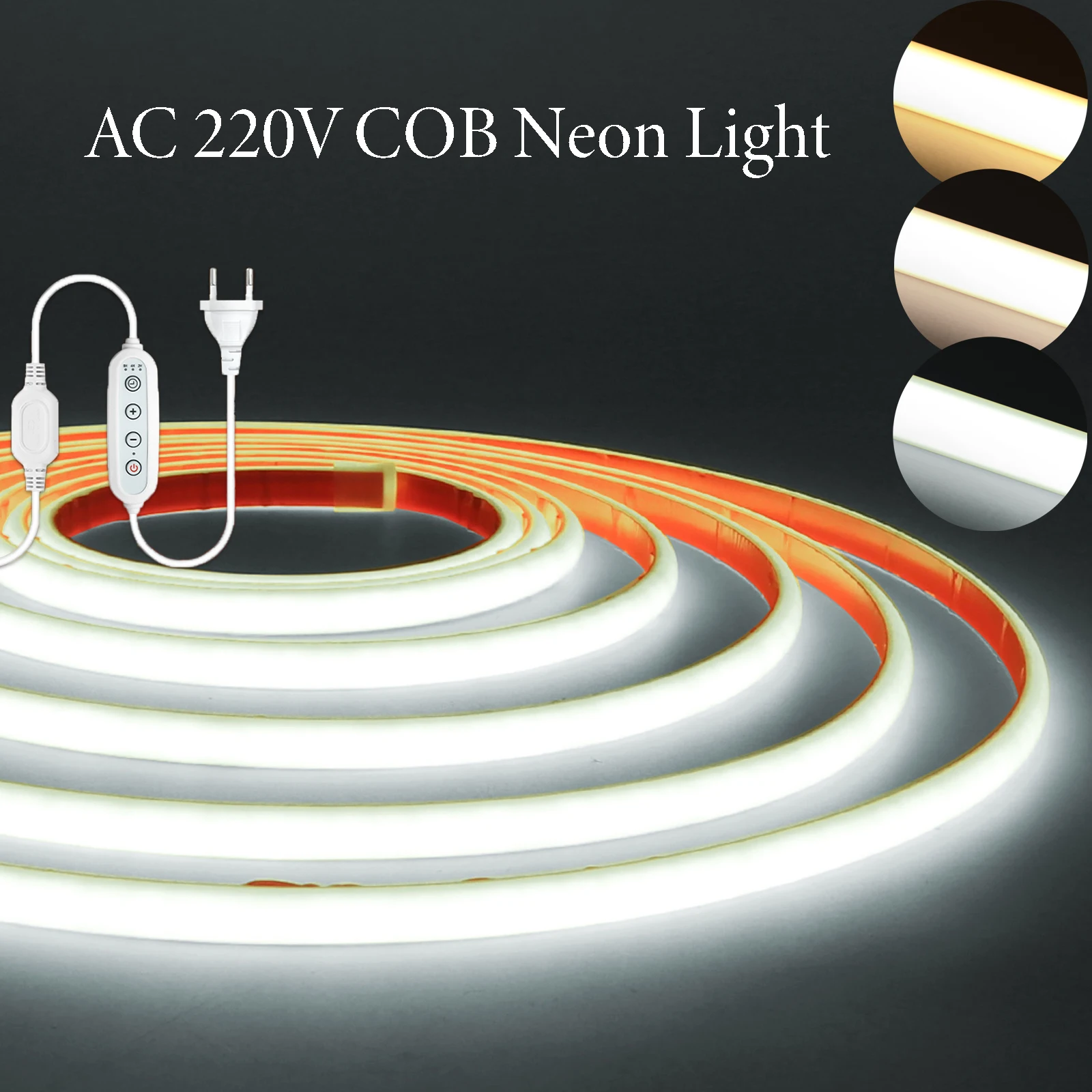 Outdoor Lighting Uk - Taśma LED COB 220V, ściemnialna, 288