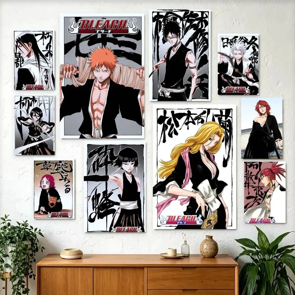 Bleach Manga Anime Character Poster Perfect Space Sticker Self Adhesive for Office Home Theater Wall Art Decor Fancy Gift