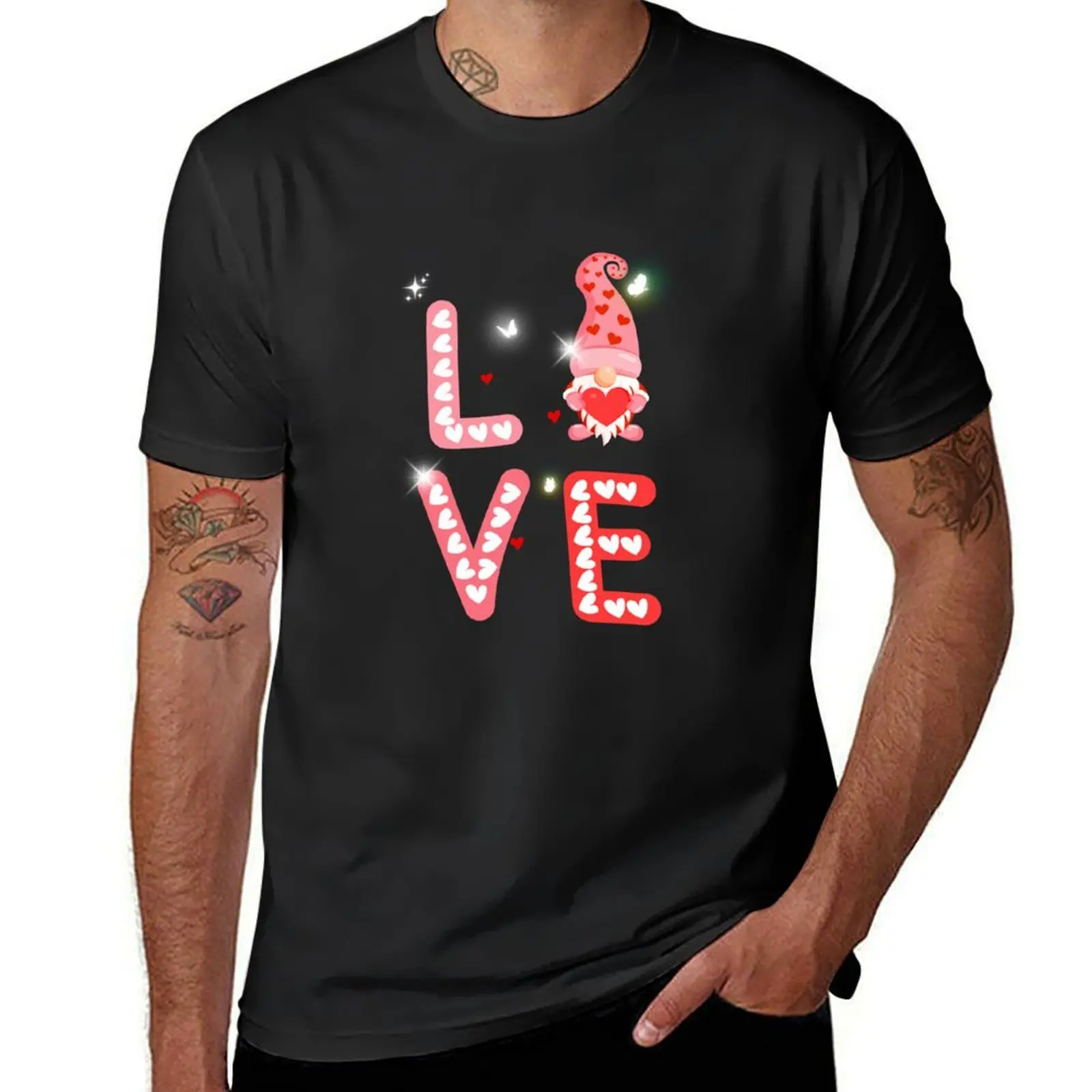 

Love Gnome T-Shirt summer clothes Short sleeve tee quick drying men workout shirt