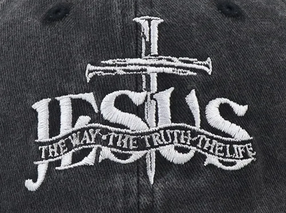 Christian Jesus Hat Men Women Adjustable Embroidered Cotton The Way The Truth The Life Baseball Cap Outdoor Casual Headwear