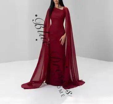 

customized Mermaid Long Sleeves Prom Dresses Party Gowns Vestidos De Fiesta Pleated Beadings Floor Length Evening Dresses