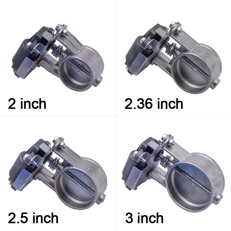 Universal 2.0&2.36&2.5&3.0inch size exhaust cutout valve electric valve control with remote control