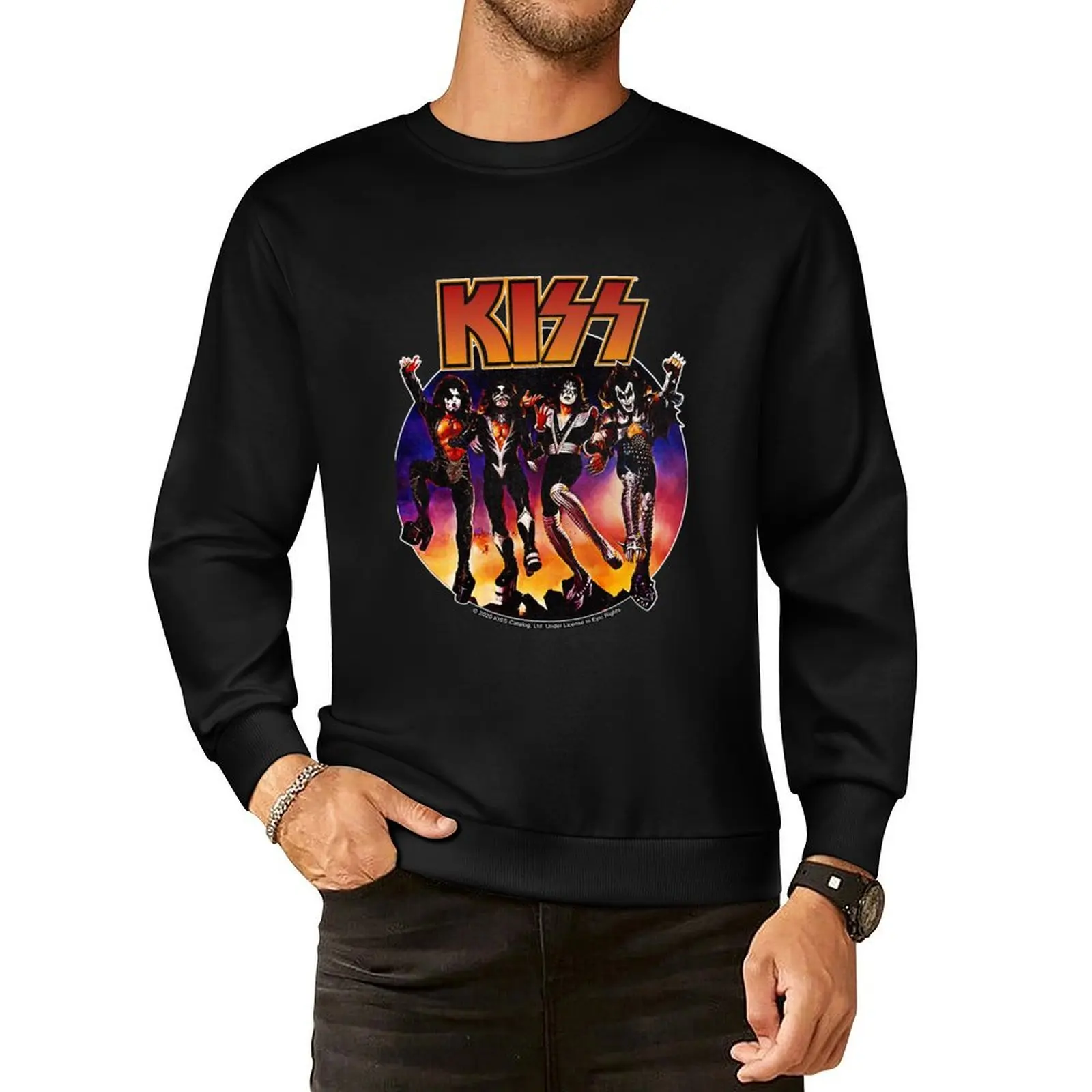 

KISS (Vintage Design) Classic Pullover Hoodie mens clothes tracksuit men men clothing graphic sweatshirts