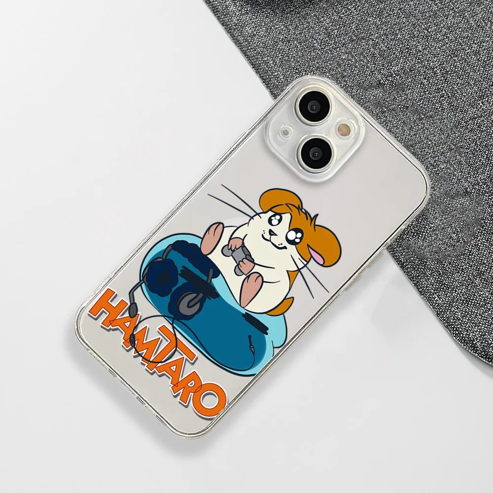 Hamtaro Cute Hamster Mouse Phone Case For IPhone 15 14 13 12 11 Transparent Magnetic Suction Cover