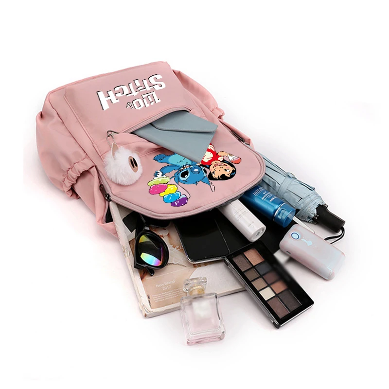 Lilo Stitch zaino per ragazza ragazzo studente adolescente bambini zaino Casual donna Cute Disney School Bags bambini regalo di compleanno giocattolo