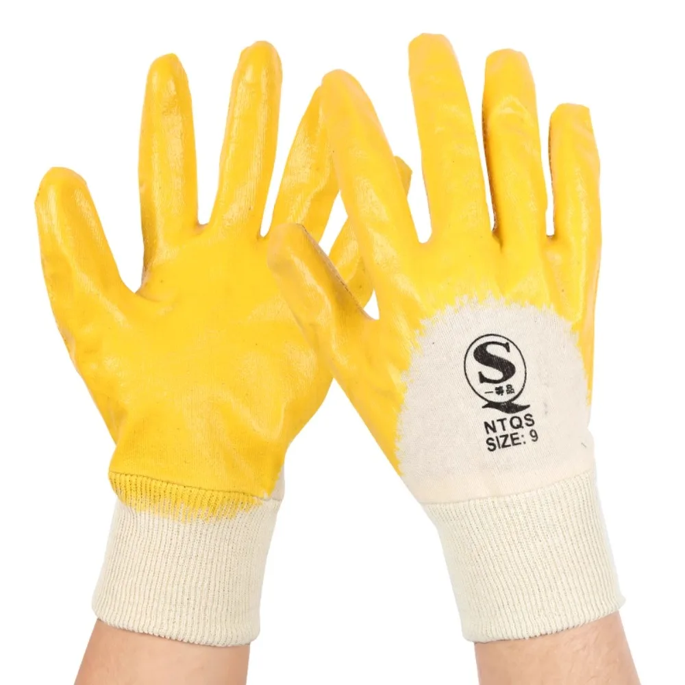 

Nitrile gloves oil-resistant wear-resistant work safety waterproof oil-proof rubber thickened industrial non-slip flexible