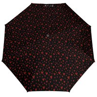 8-Rib Auto Umbrella UV Protection Sun Red Hearts Umbrella Love Valentine Outdoor Aesthetic Folding Portable Umbrellas