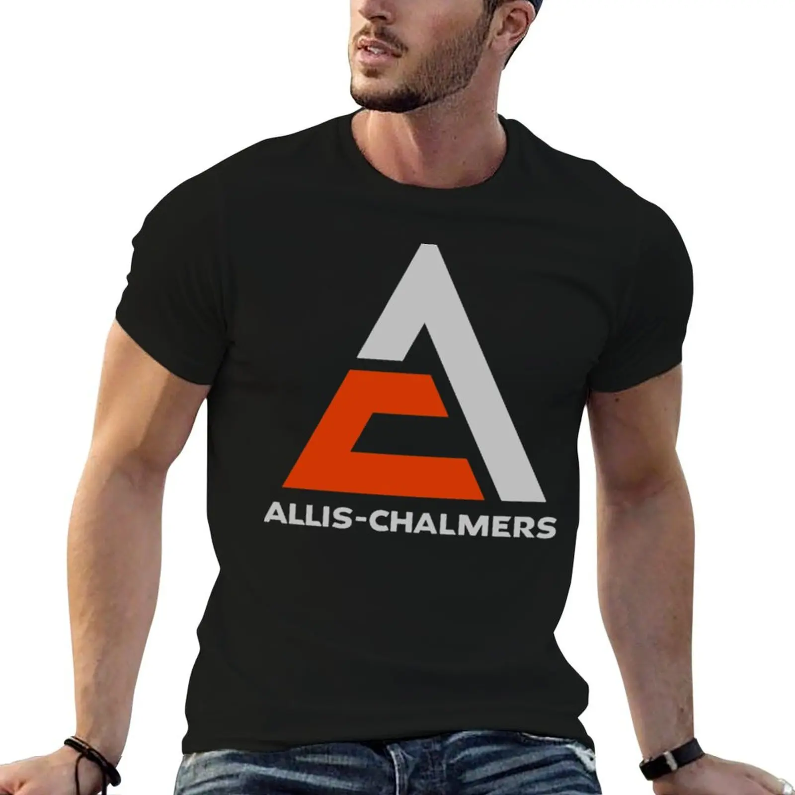 

TRACTORS-ALLIS-CHALMERS LOGO Classic T-Shirt man graphic t shirt t shirts cotton 100% T-Shirt
