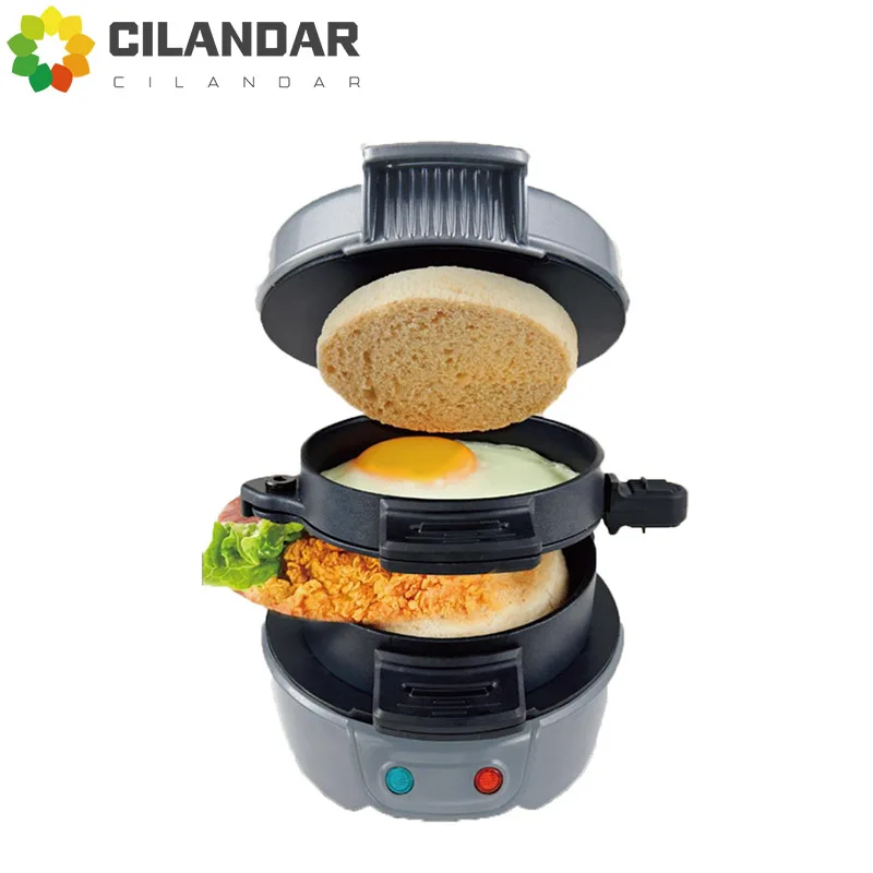 Household 3-in-1 small breakfast machine frying eggs baking bread DIY burger maker 220V/110V