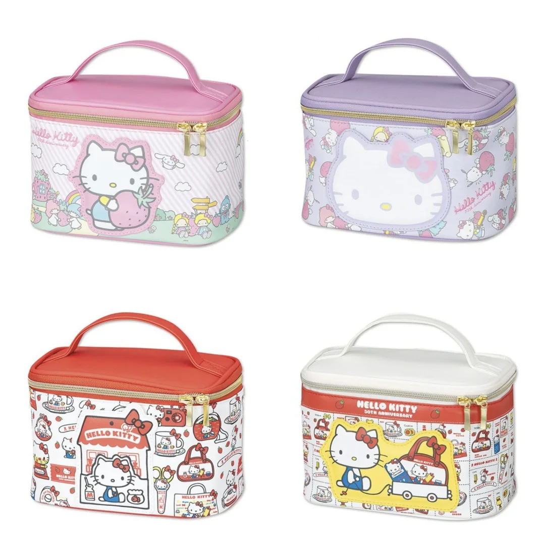 

Cute Sanrio Hello Kitty Cosmetic Bag Cartoon Anime Women Makeup Bag Waterproof Travel Toiletry Storage Bag Beauty Case Girl Gift